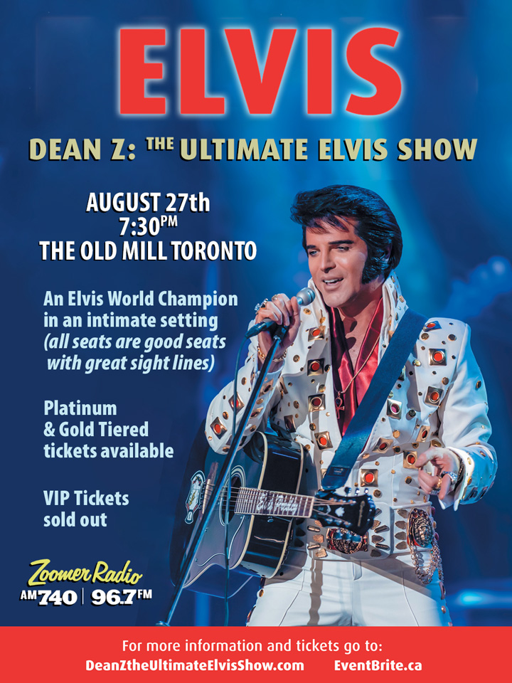 Dean Z: The Ultimate Elvis Show - Aug 27 at The Old Mill Toronto